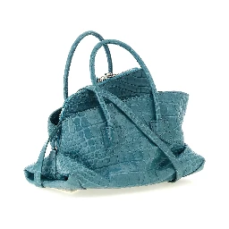 Blue Bovine Leather Handbag