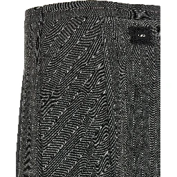 Gray Polyester Long Skirt