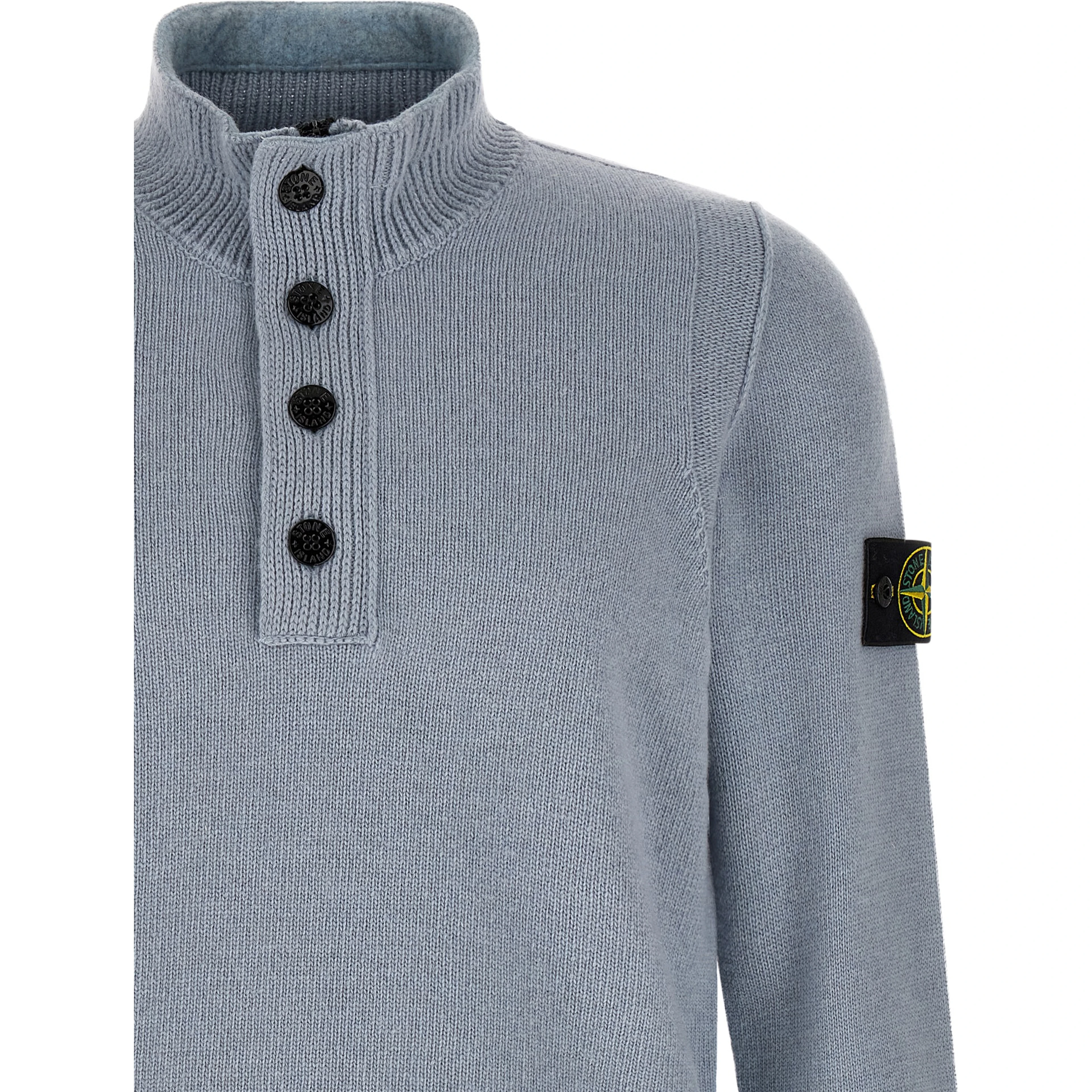 Blue Virgin Wool Cardigan