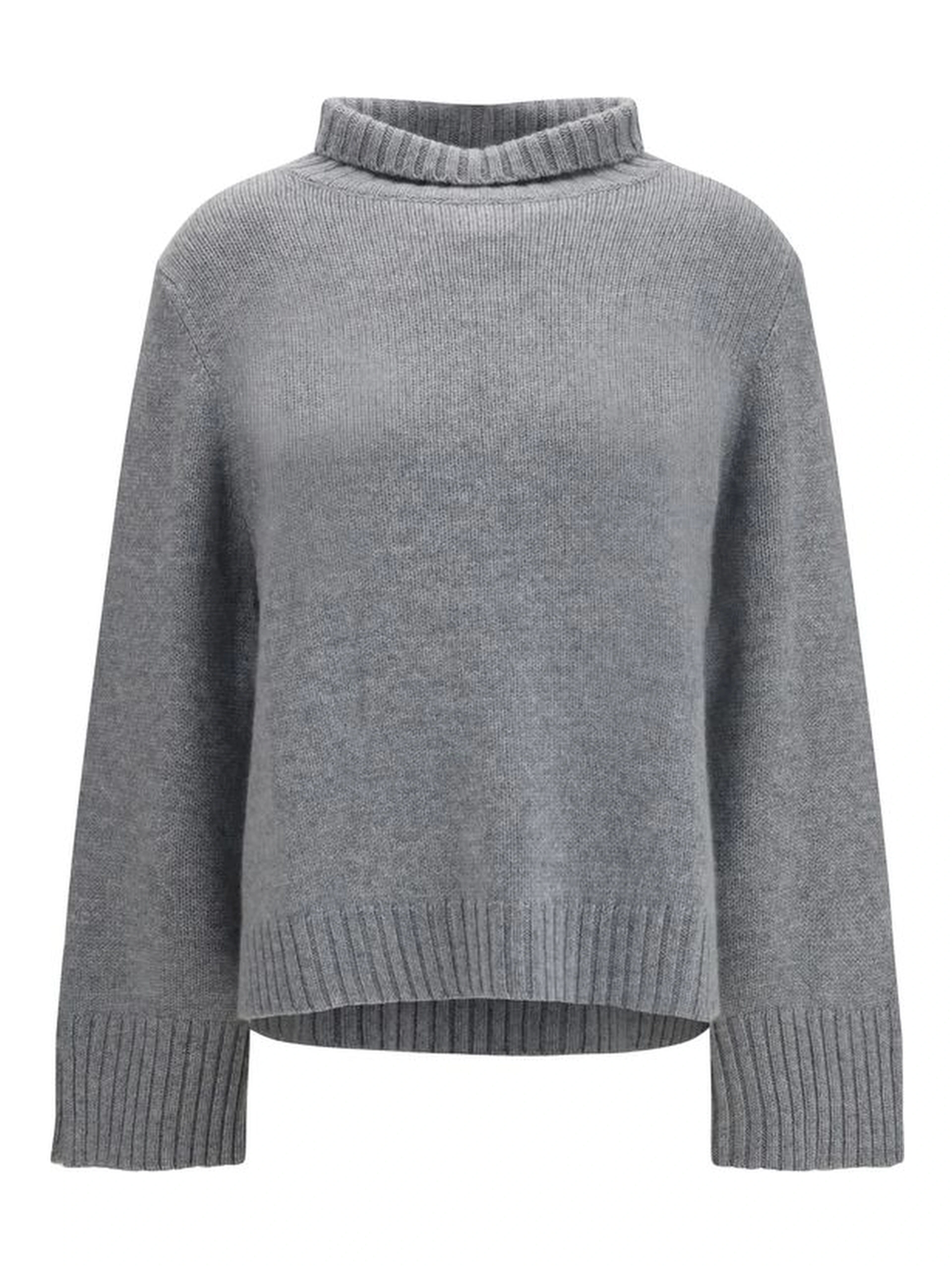 Gray Cashmere Turtleneck