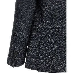 Gray Polyester Two-Piece Suit