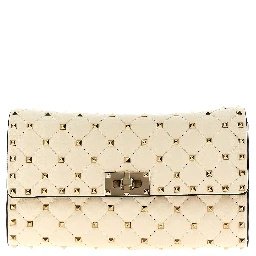 White Lamb Leather Shoulder Bag