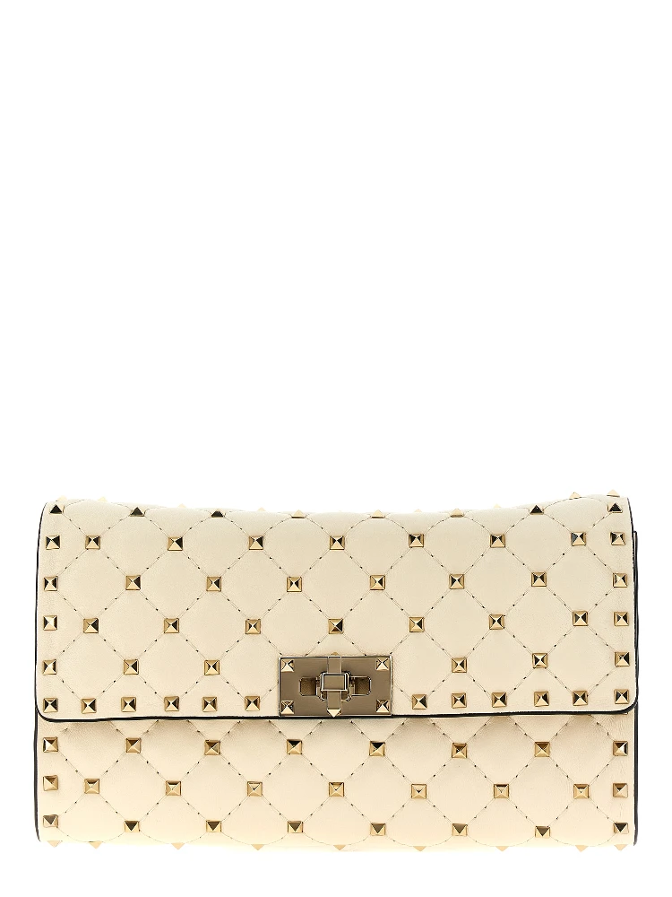 White Lamb Leather Shoulder Bag