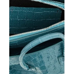 Blue Bovine Leather Handbag