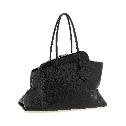 Black Bovine Leather Shoulder Bag