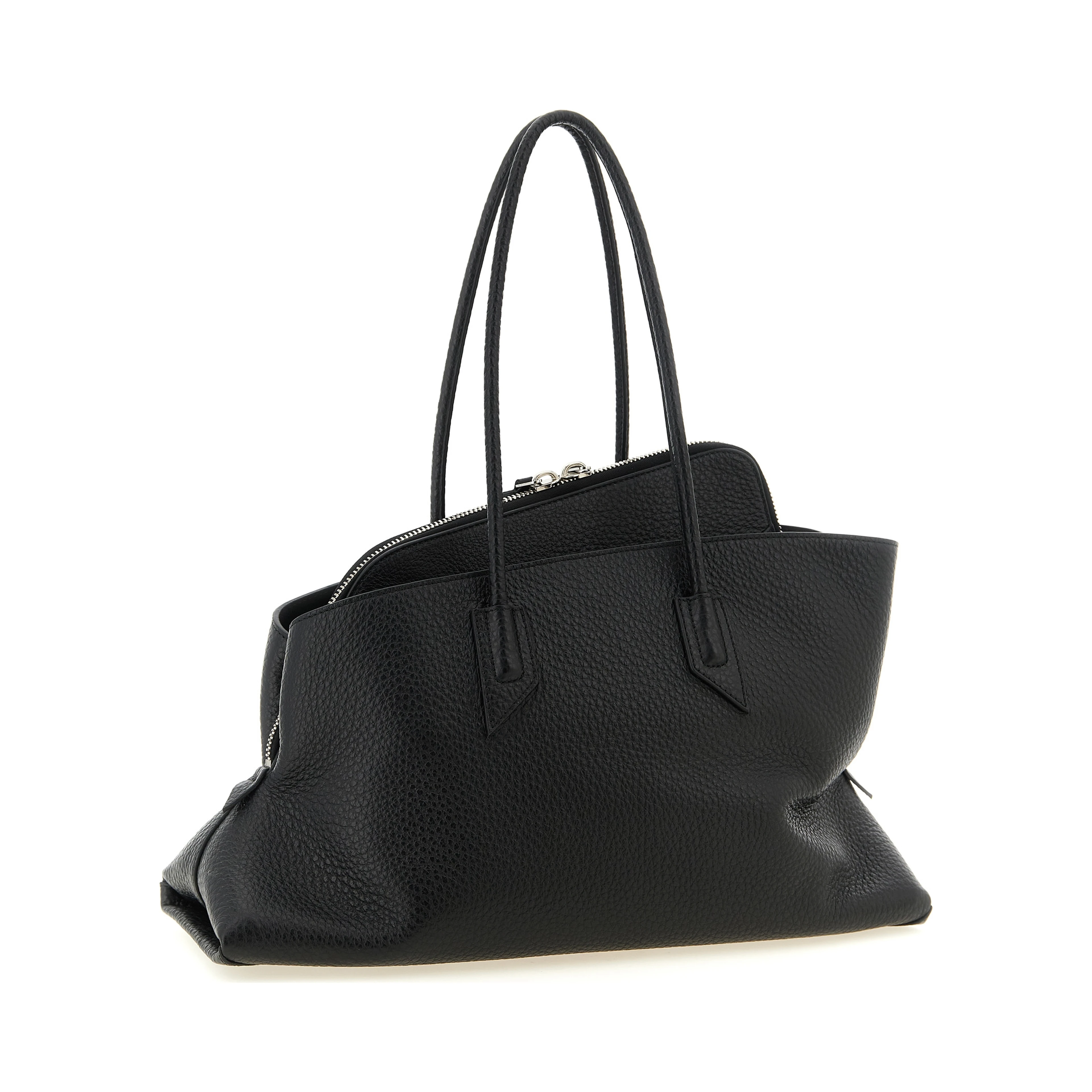 Black Bovine Leather Shoulder Bag