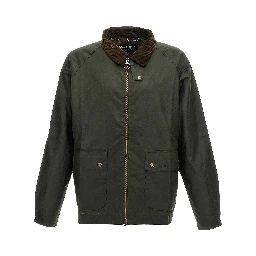 Bicolor Cotton Full-Length Jacket