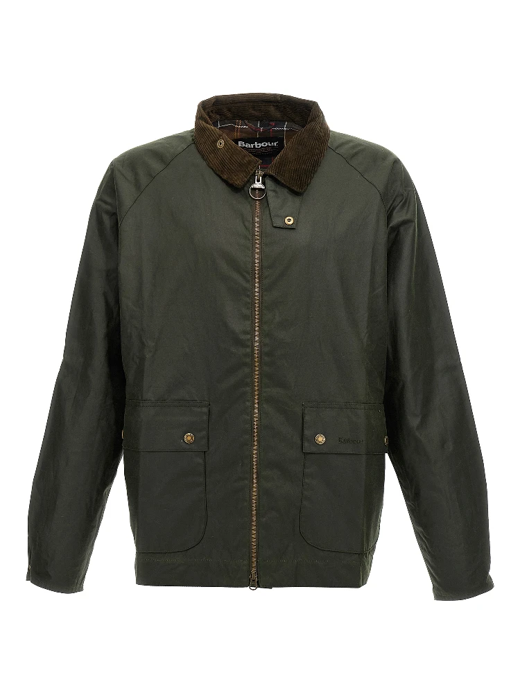 Bicolor Cotton Full-Length Jacket