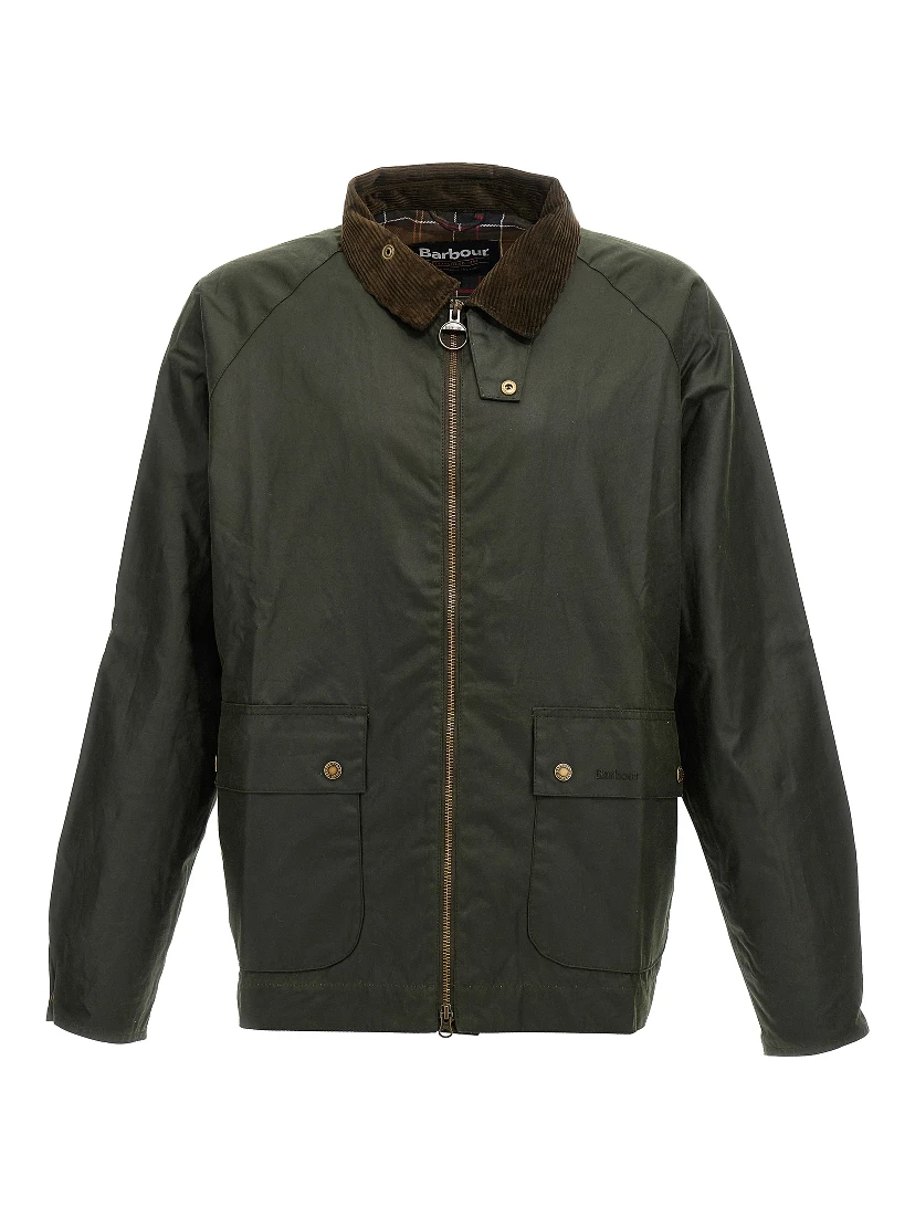 Bicolor Cotton Full-Length Jacket