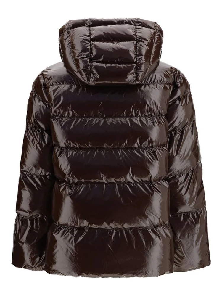 Brown Polyamide Full-Length Jacket alternative