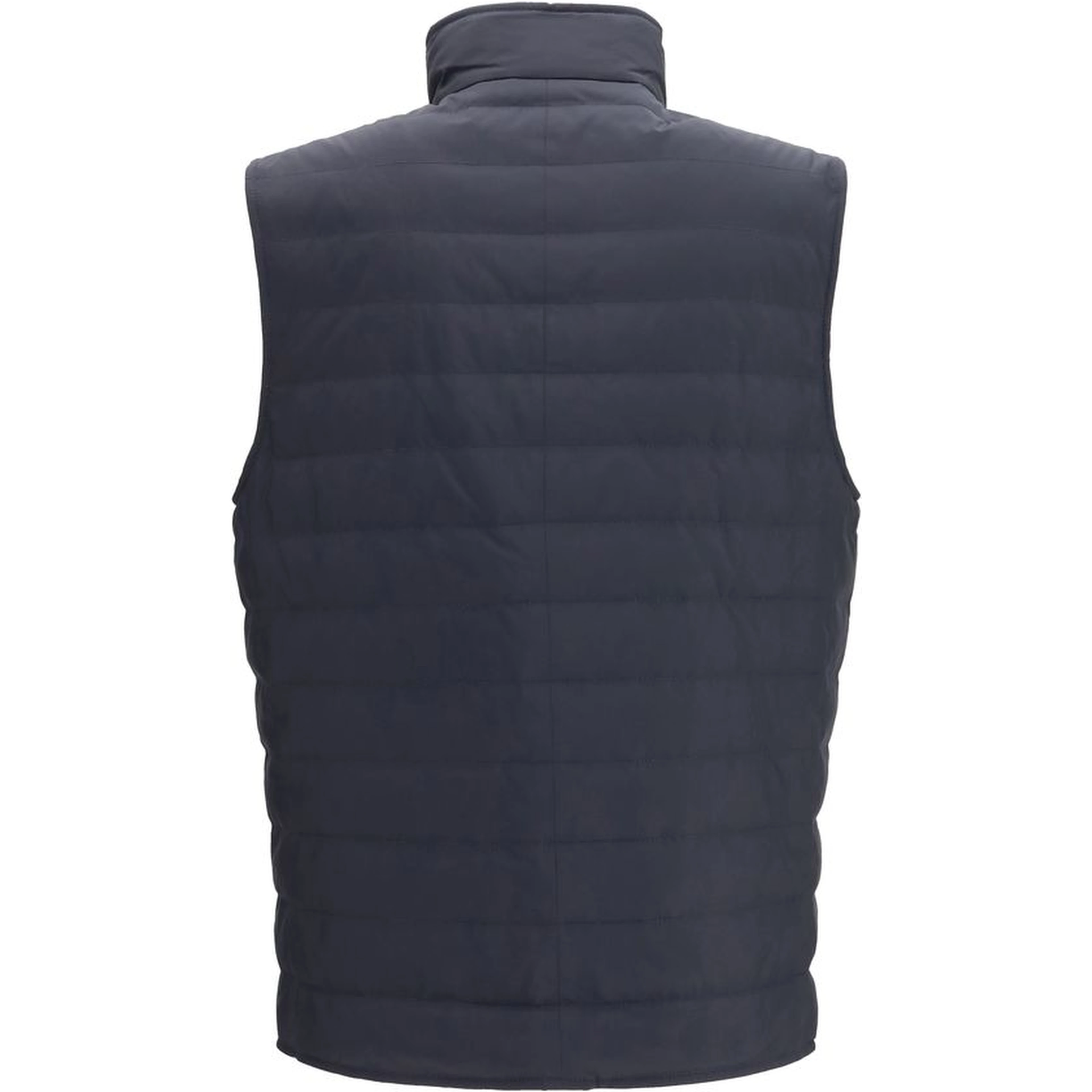 Blue Polyester Sleeveless Jacket