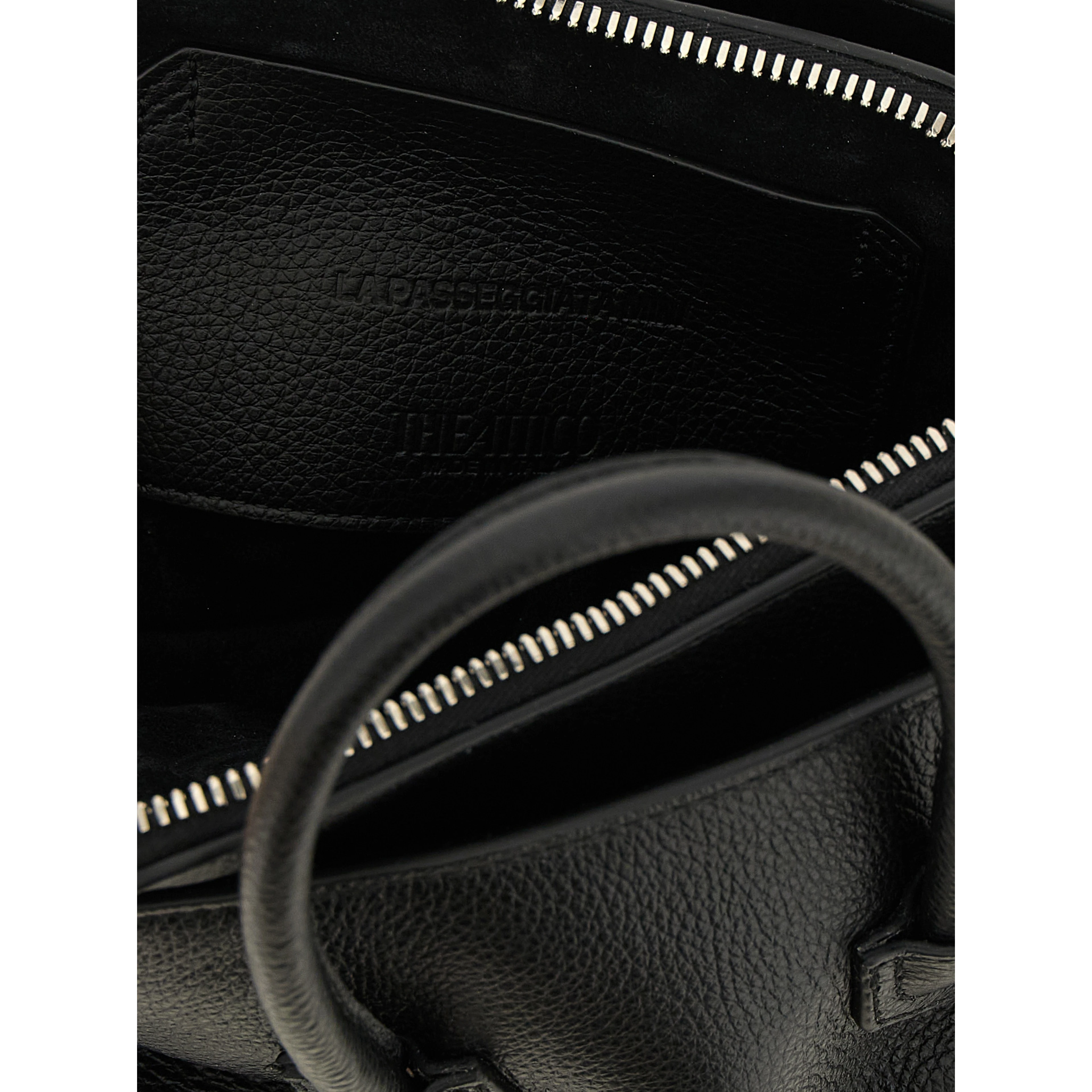 Black Bovine Leather Handbag