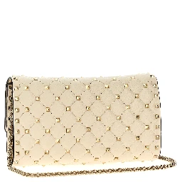 White Lamb Leather Shoulder Bag