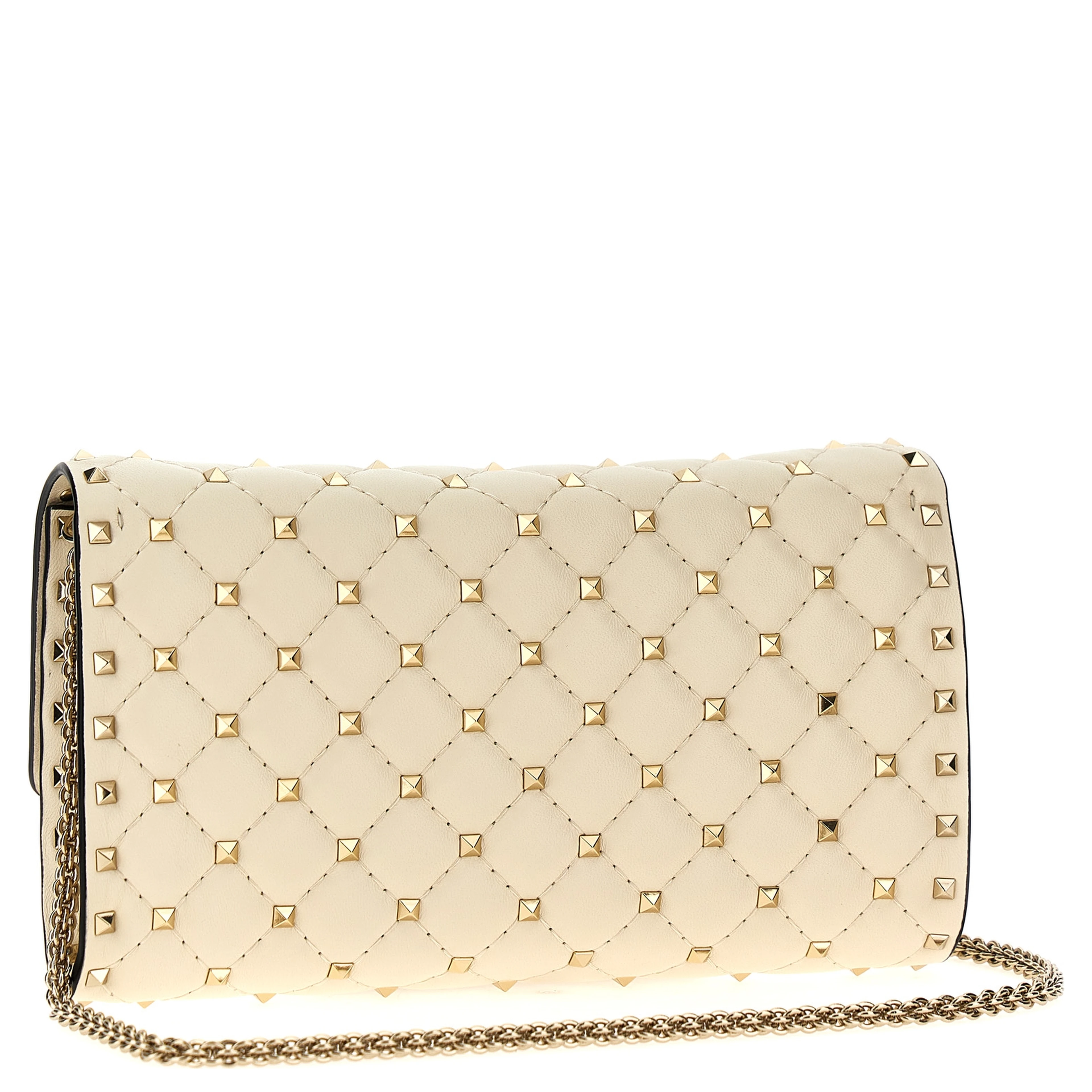 White Lamb Leather Shoulder Bag