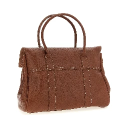 Brown Calfskin Shoulder Bag