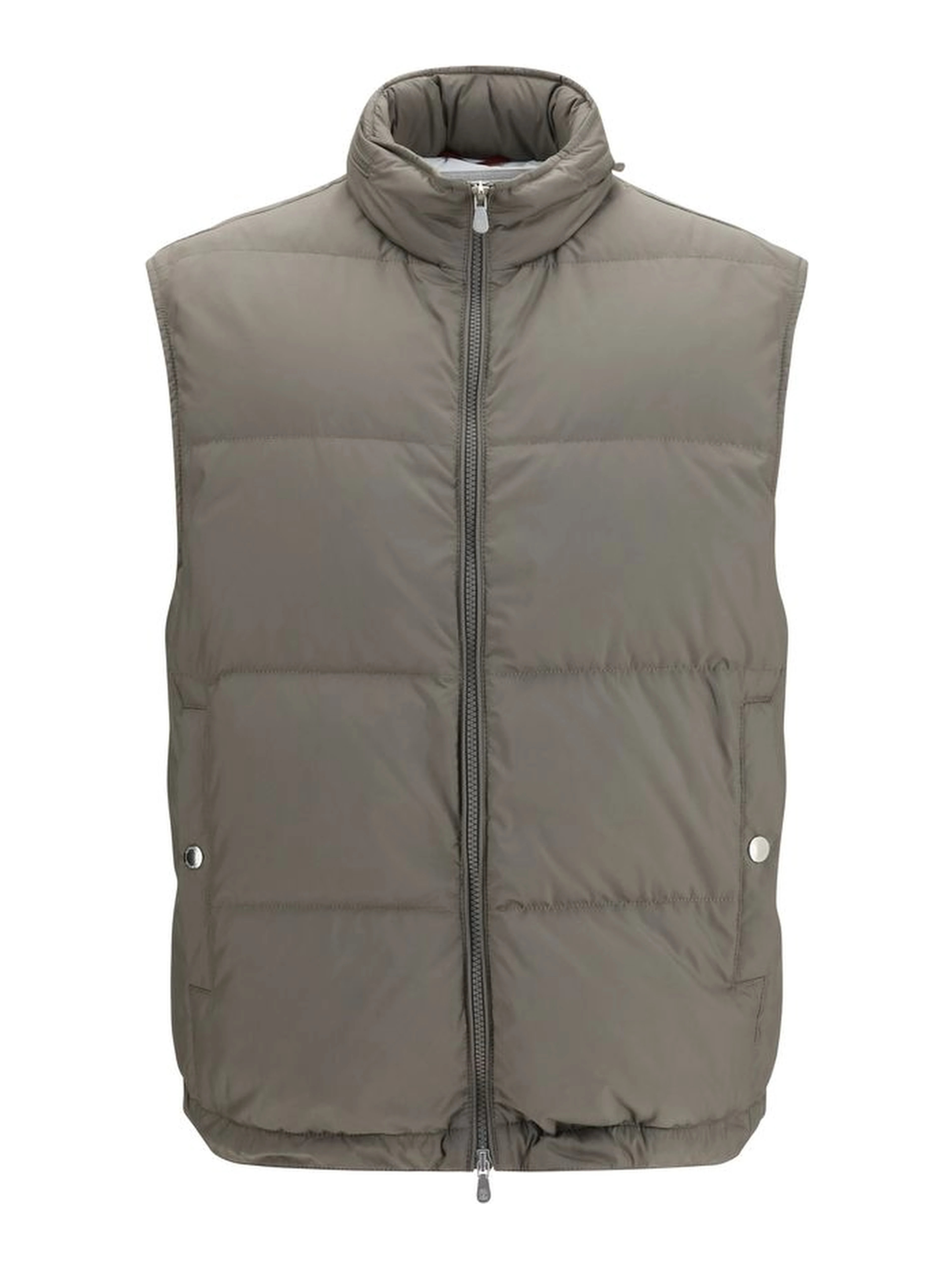 Gray Polyester Sleeveless Jacket