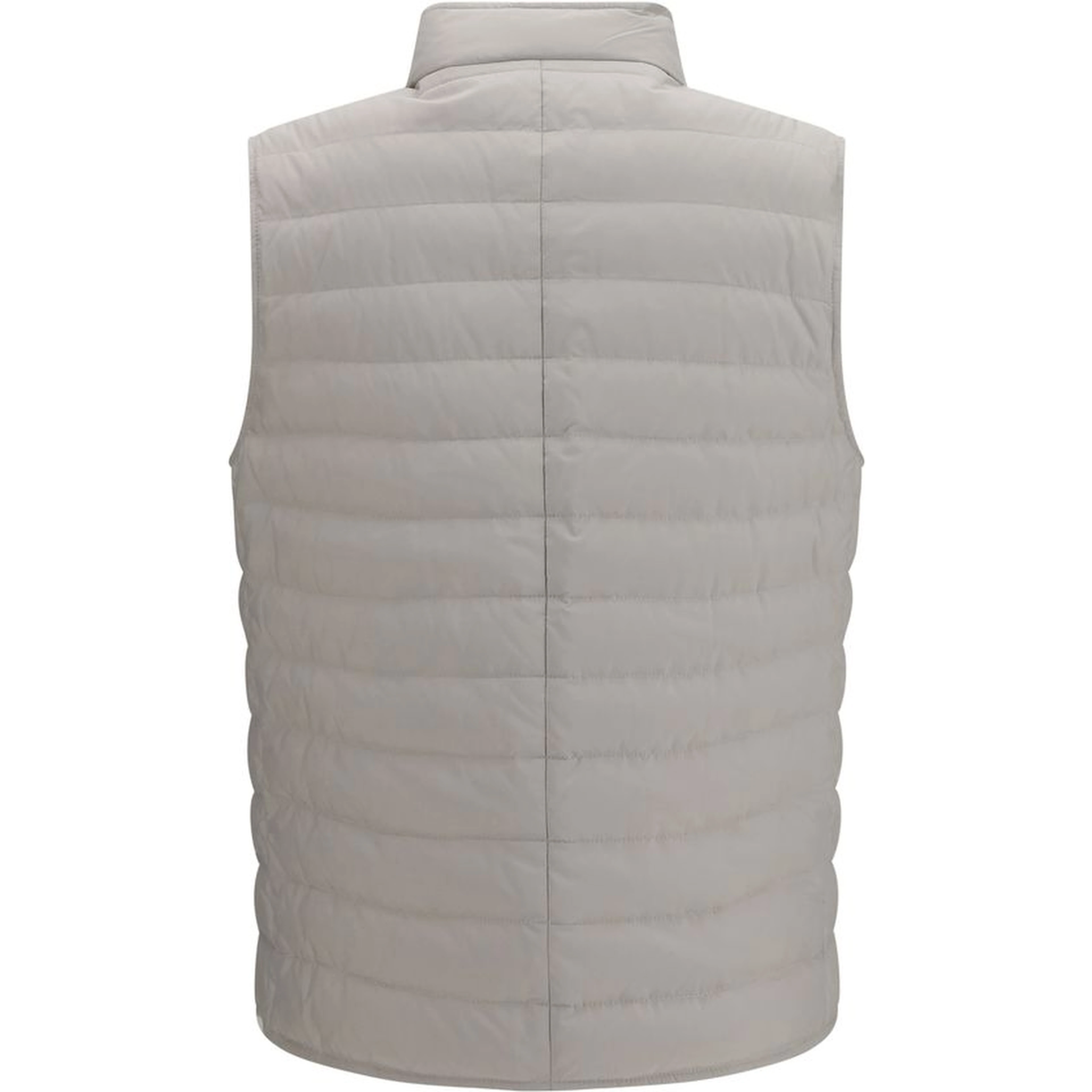 White Polyester Sleeveless Jacket