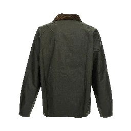 Bicolor Cotton Full-Length Jacket