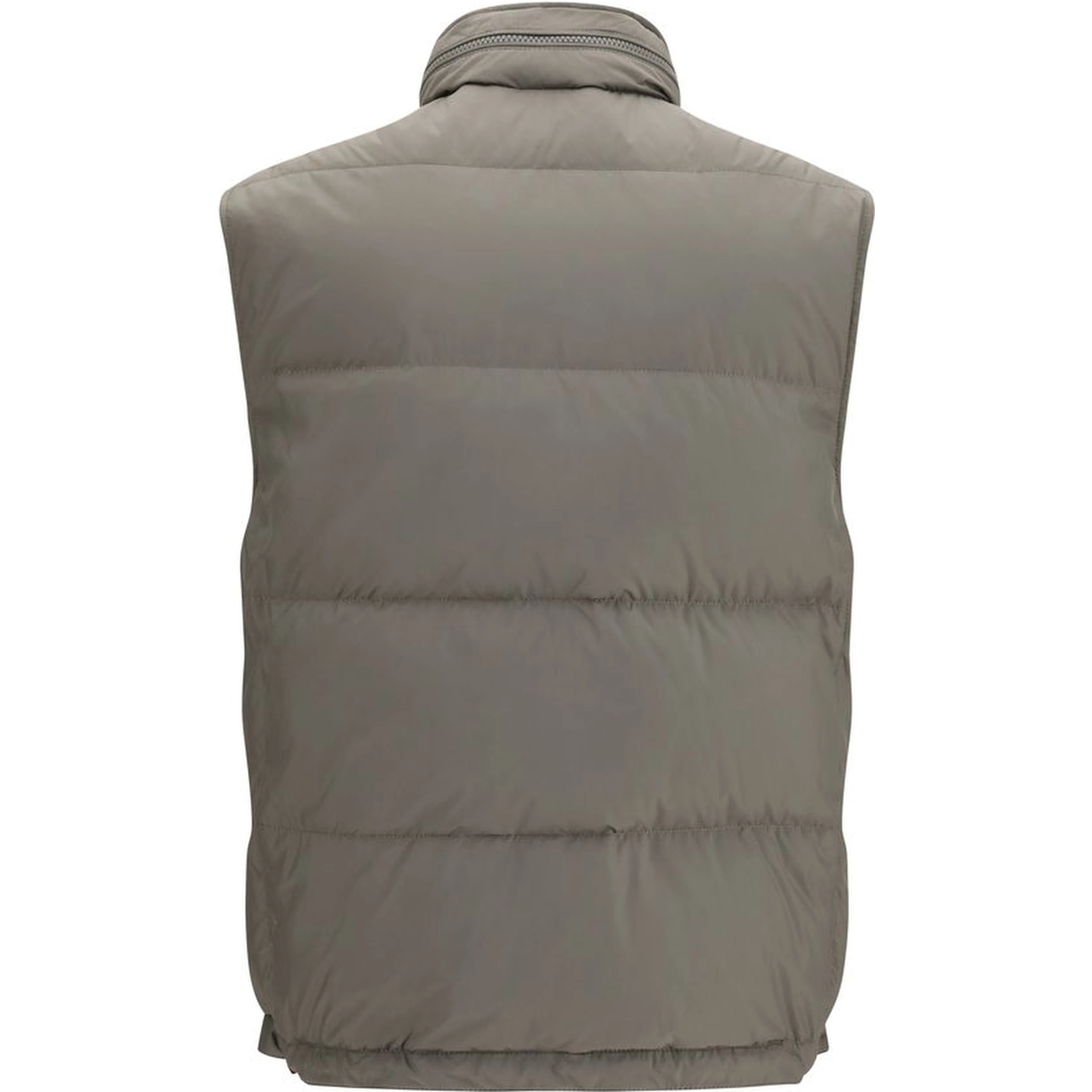 Gray Polyester Sleeveless Jacket