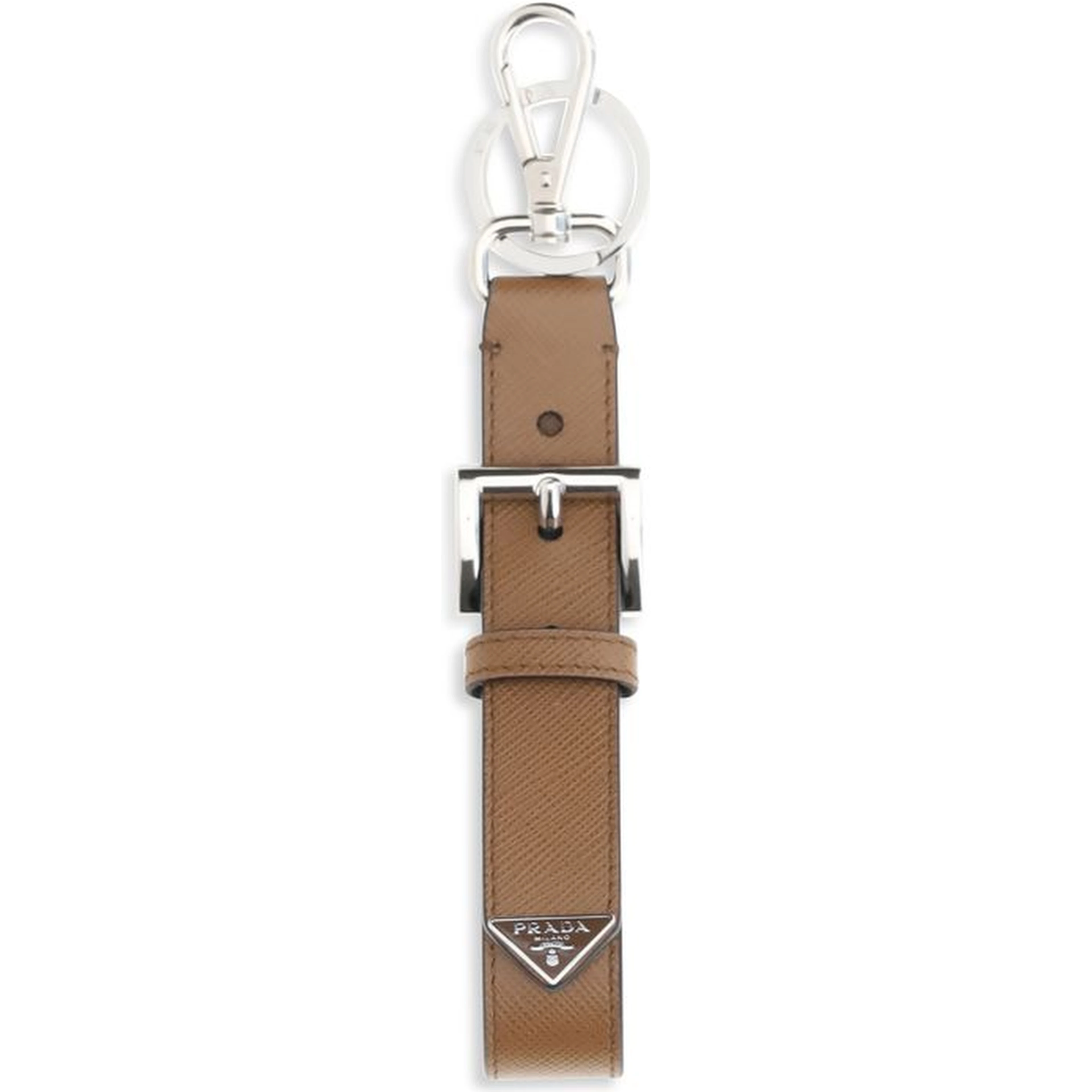 Brown Calf Leather Bos Taurus Keychain