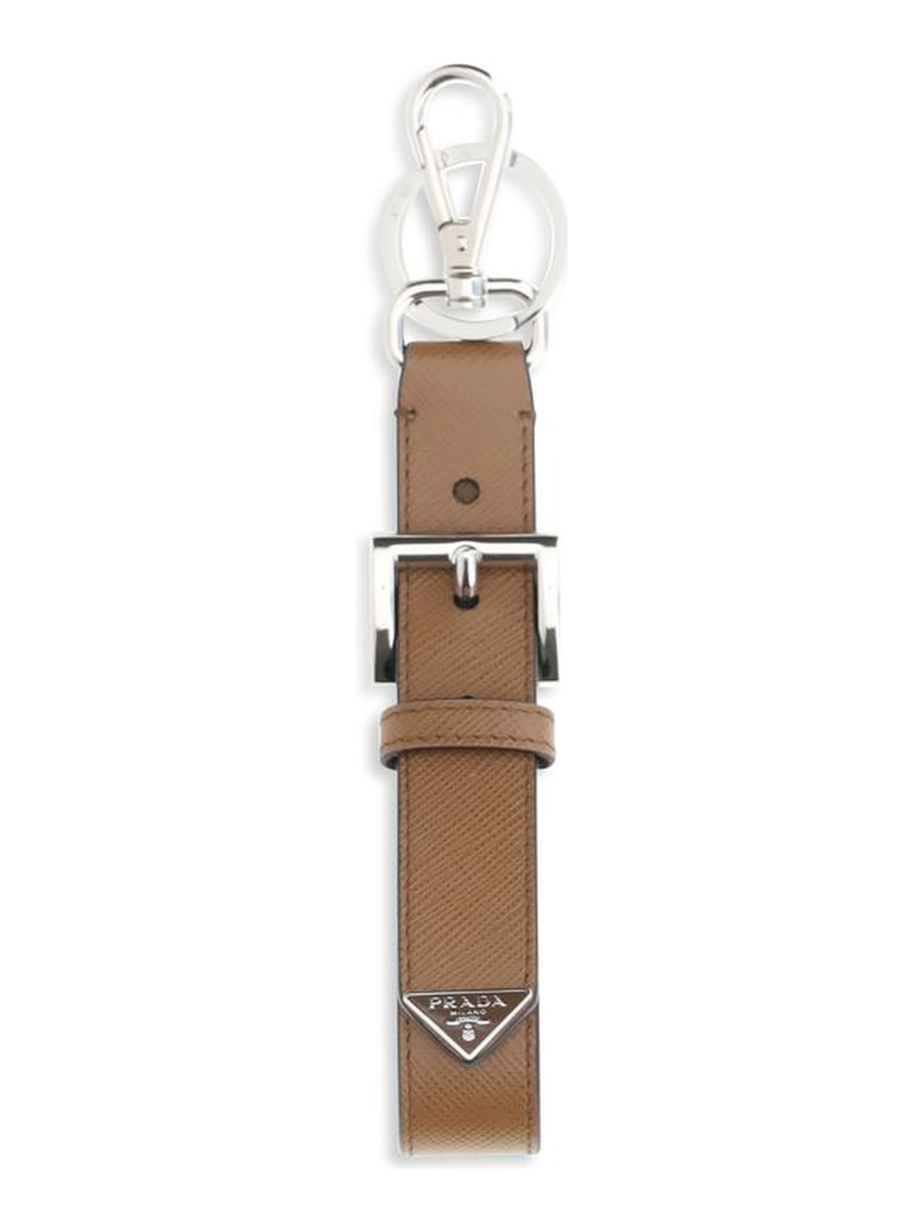 Brown Calf Leather Bos Taurus Keychain