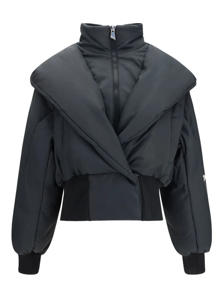 Black Cotton Full-Length Jacket
