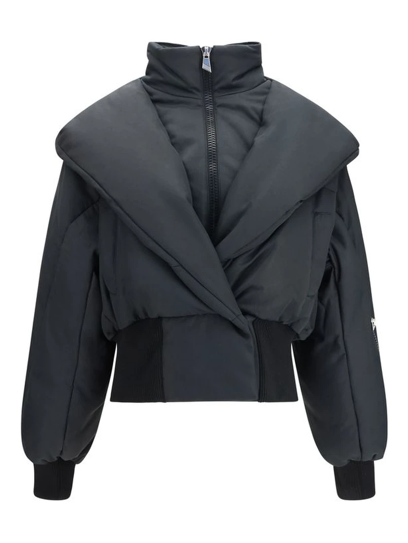 Black Cotton Full-Length Jacket