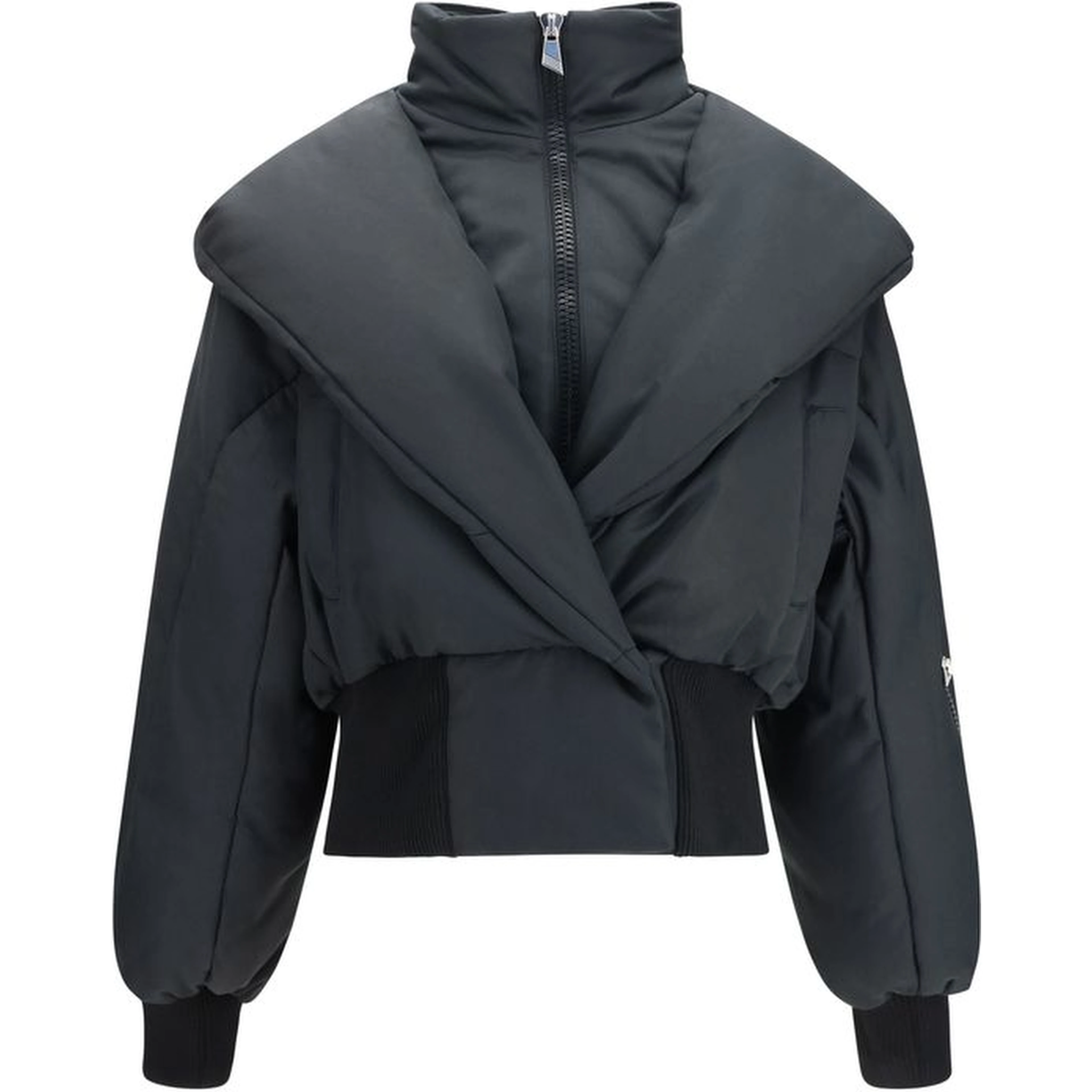 Black Cotton Full-Length Jacket