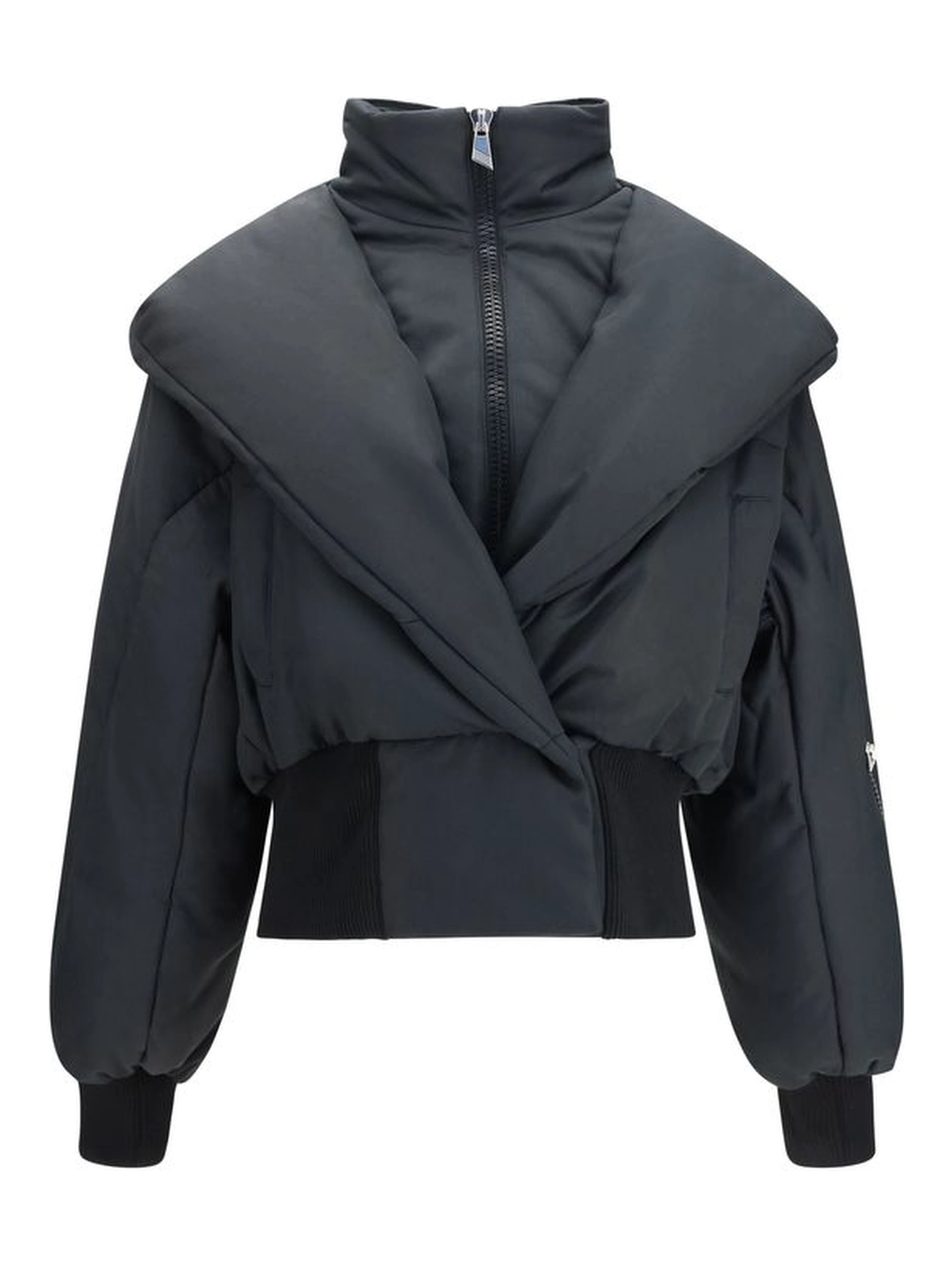Black Cotton Full-Length Jacket