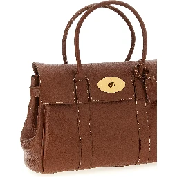 Brown Calfskin Shoulder Bag