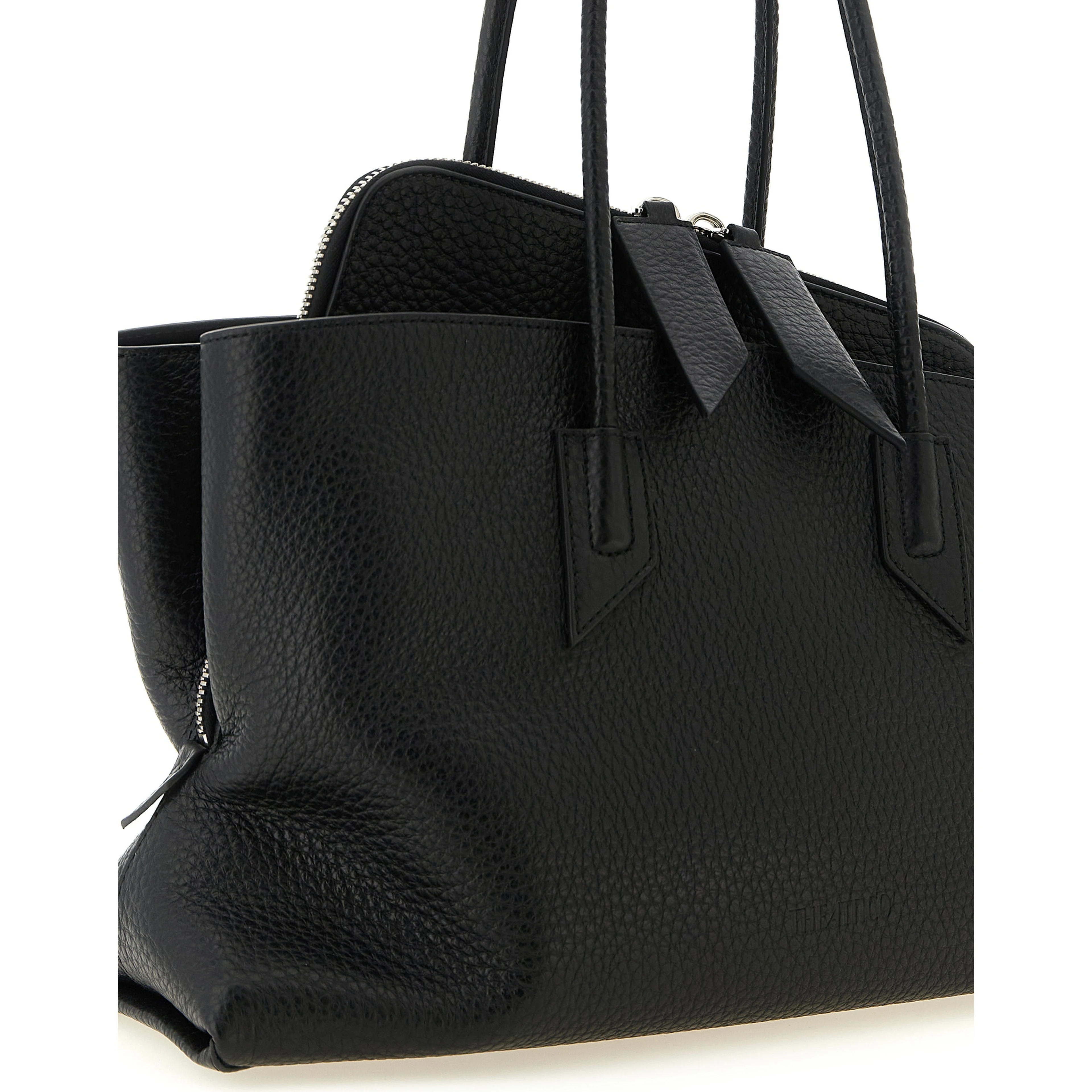 Black Bovine Leather Shoulder Bag