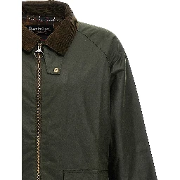 Bicolor Cotton Full-Length Jacket
