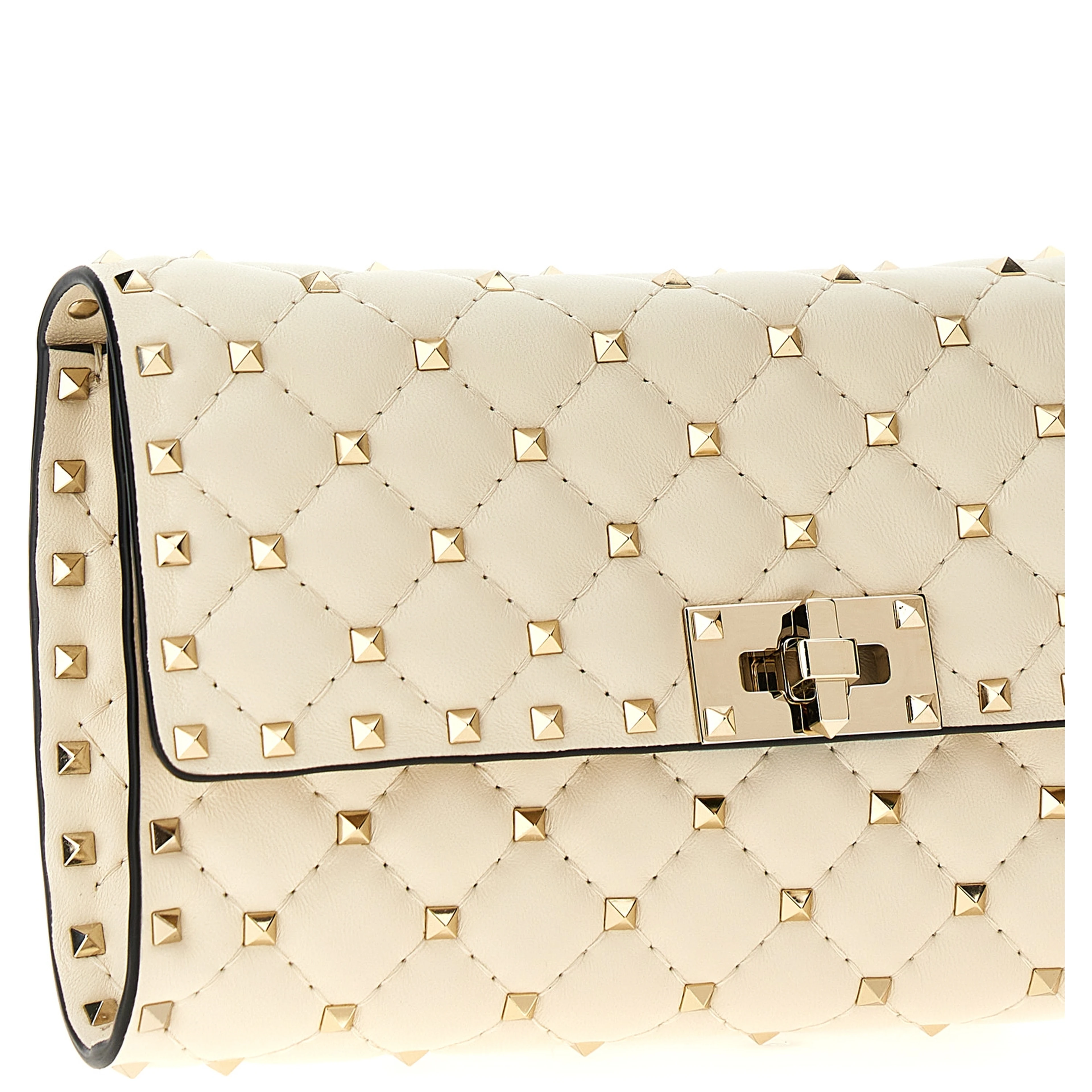 White Lamb Leather Shoulder Bag