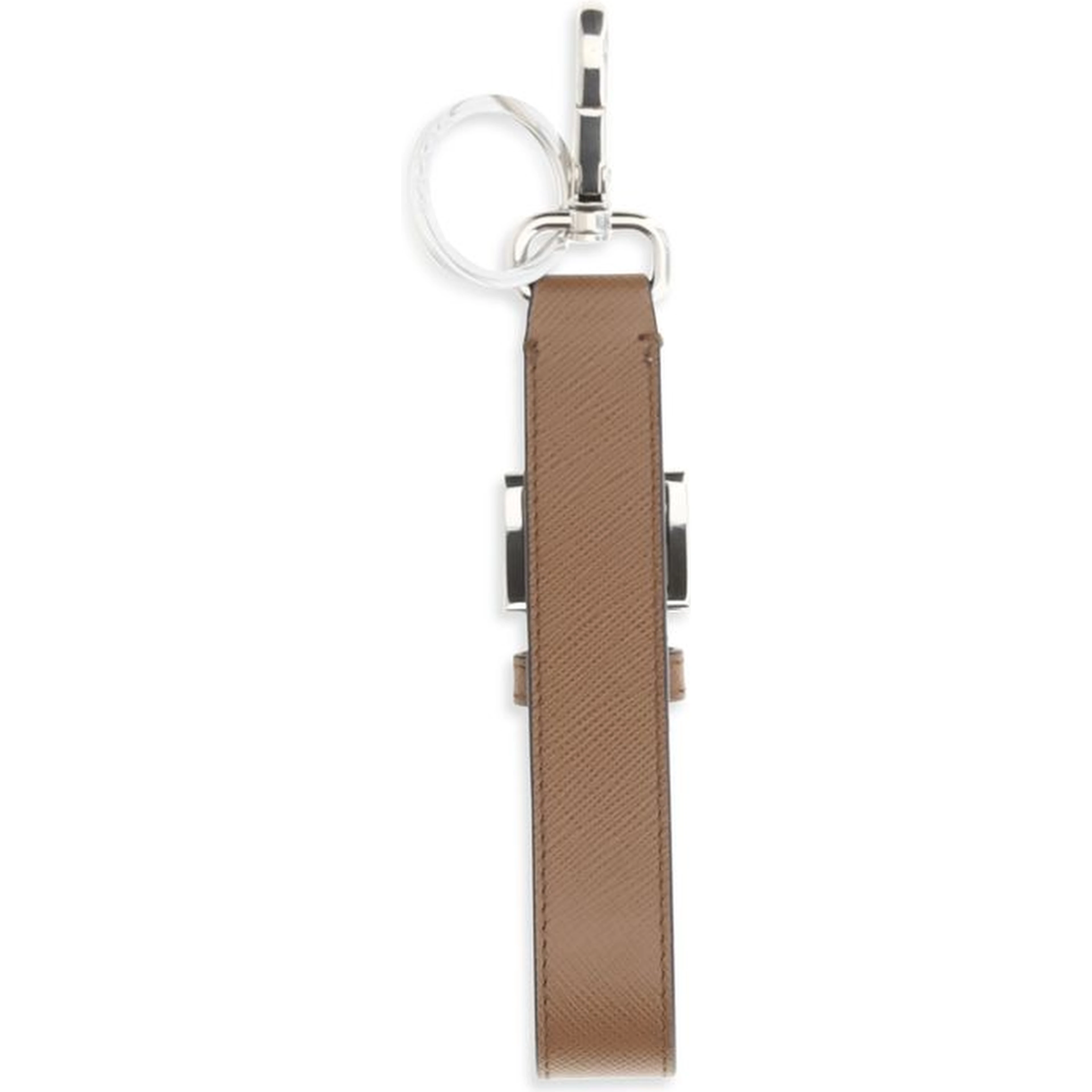 Brown Calf Leather Bos Taurus Keychain