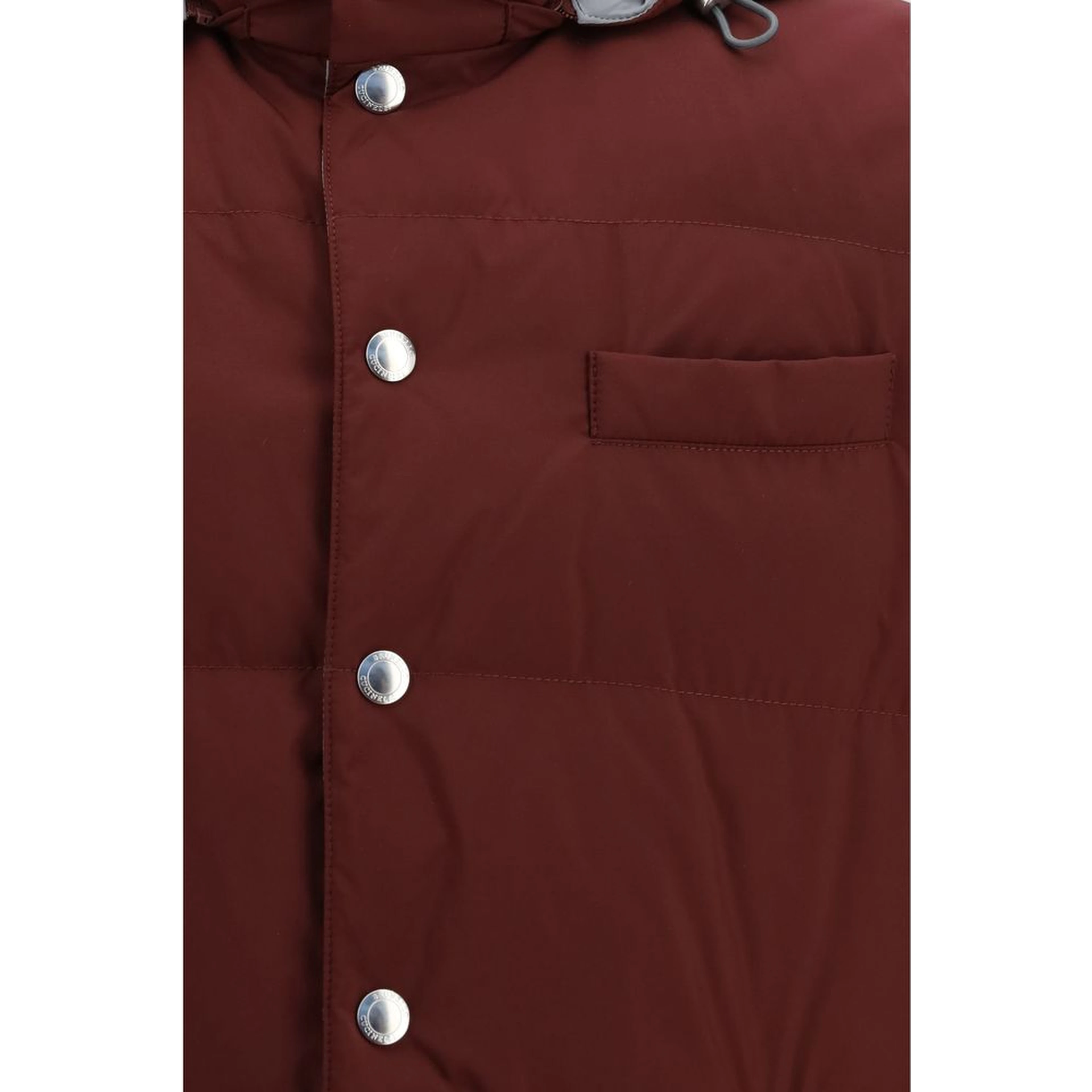Bordeaux Polyester Sleeveless Jacket