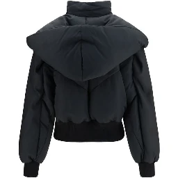 Black Cotton Full-Length Jacket
