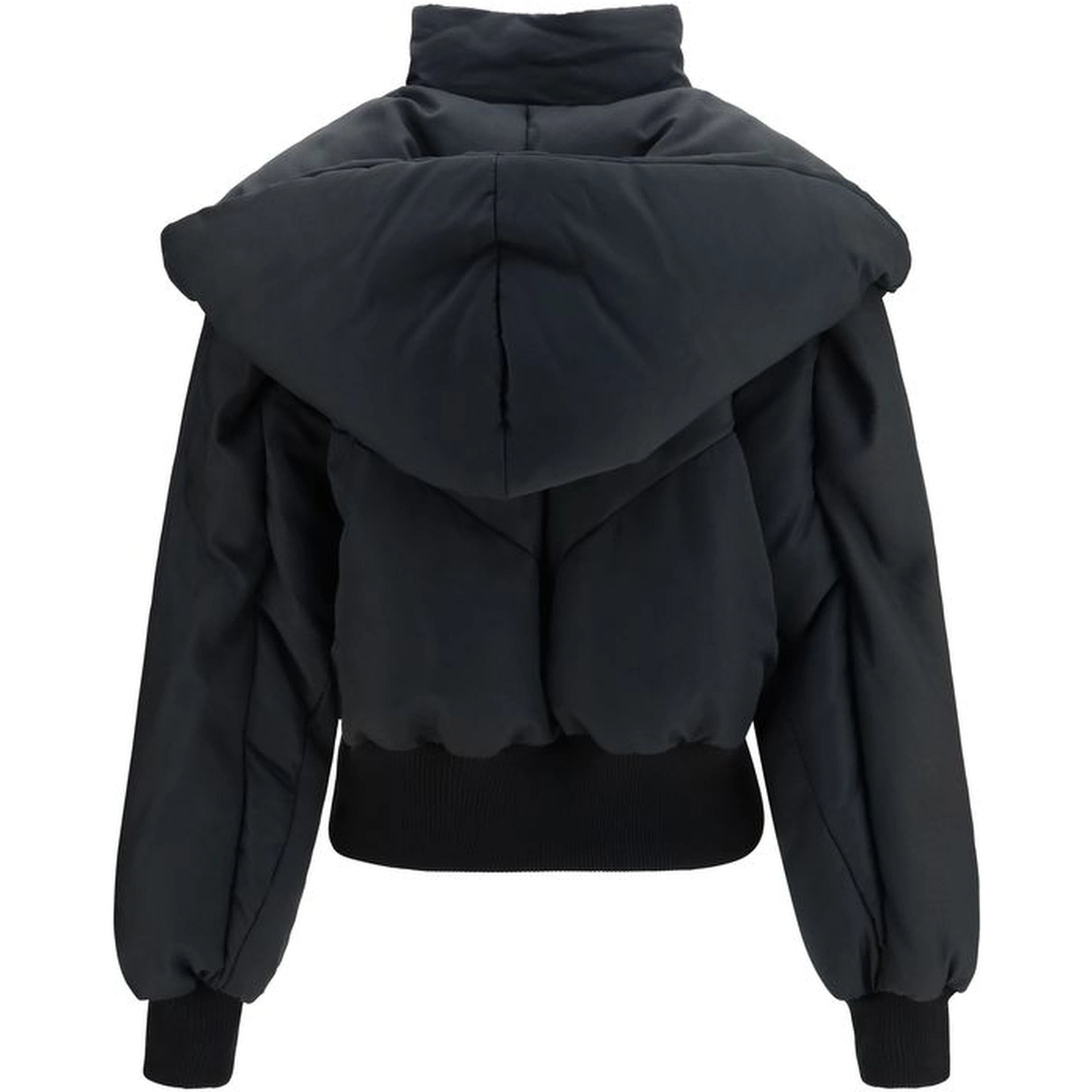 Black Cotton Full-Length Jacket