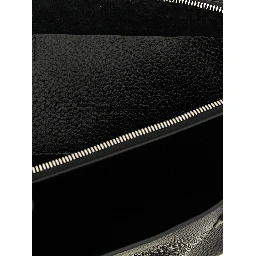 Black Bovine Leather Shoulder Bag
