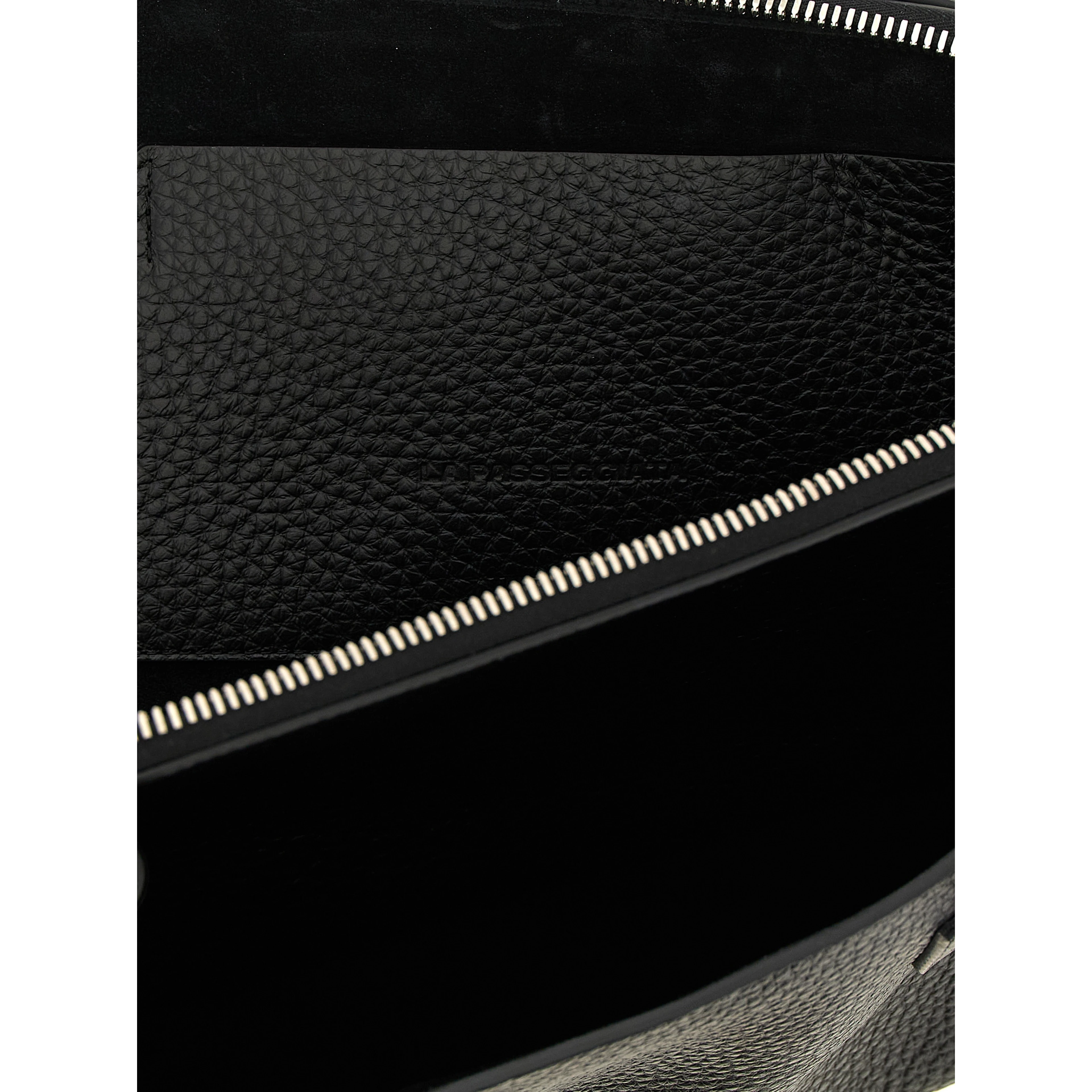 Black Bovine Leather Shoulder Bag
