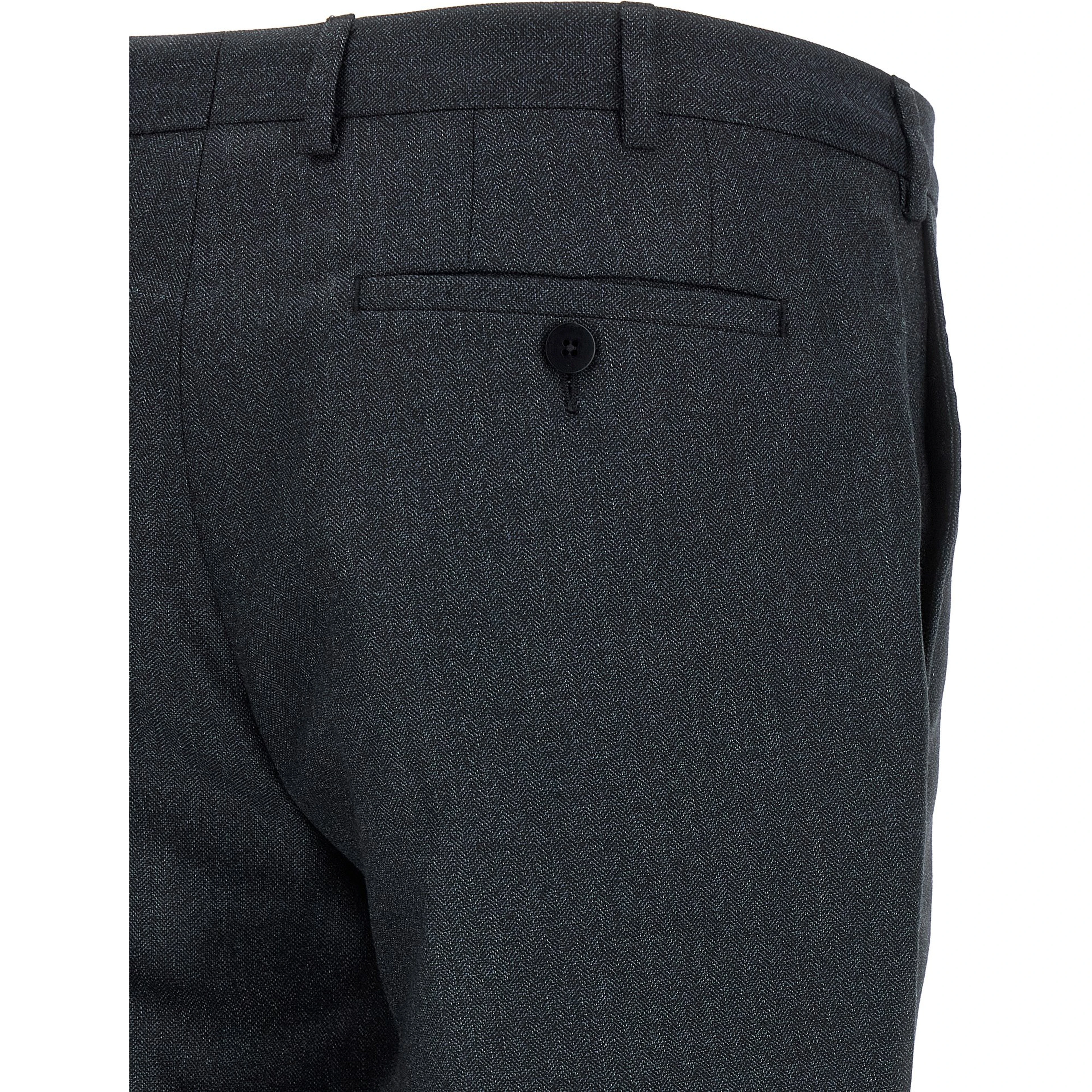 Gray Polyester Two-Piece Suit