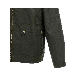 Bicolor Cotton Full-Length Jacket