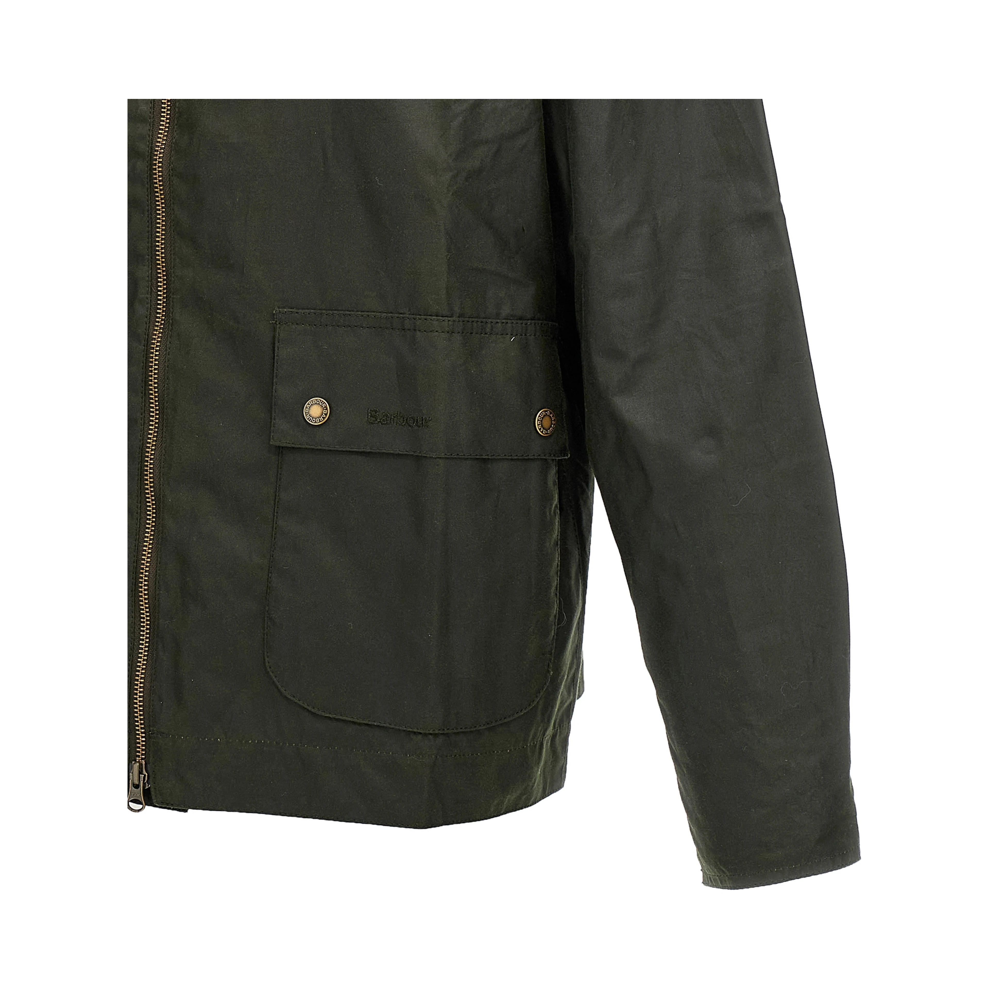 Bicolor Cotton Full-Length Jacket