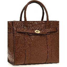 Brown Bovine Leather Tote Bag