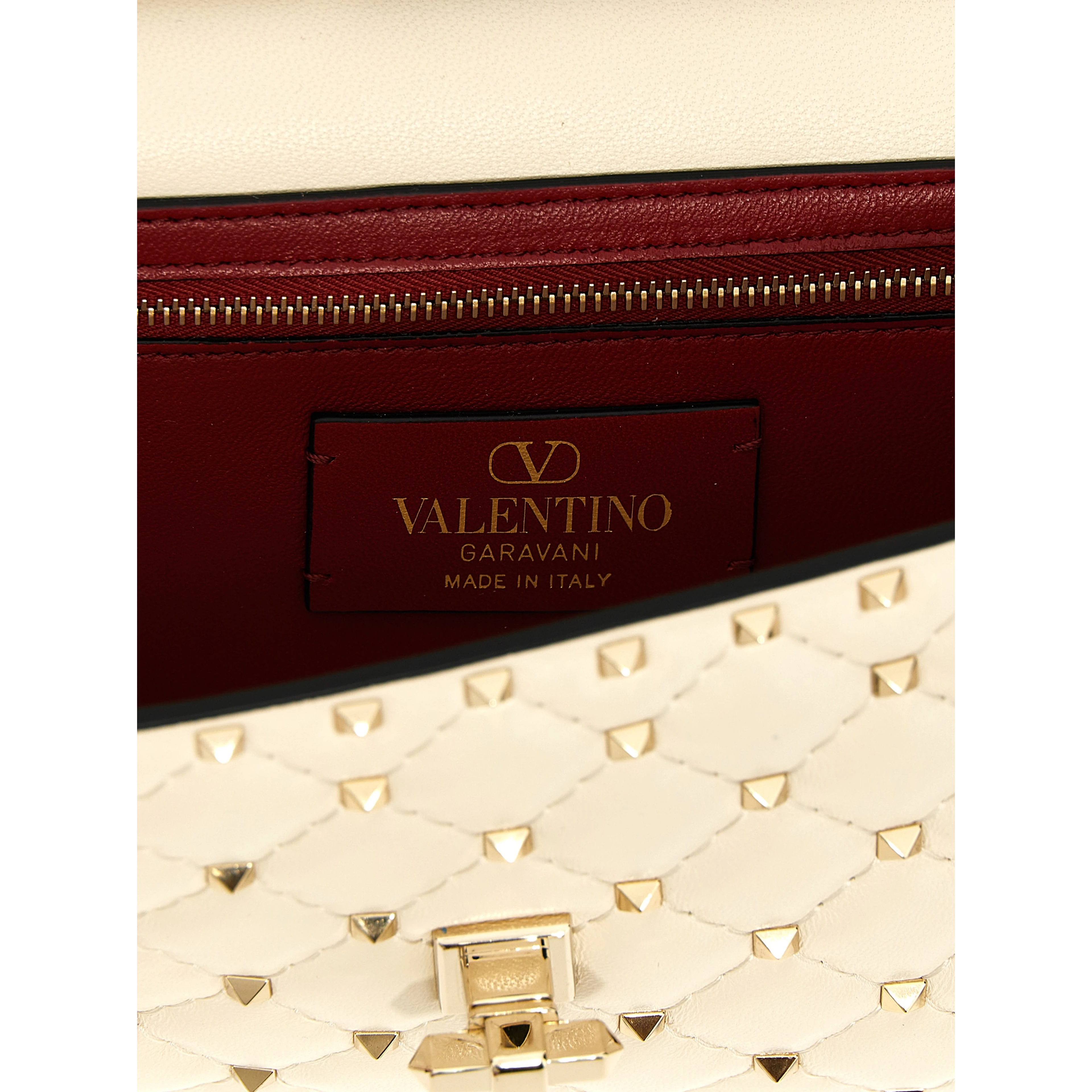 White Lamb Leather Shoulder Bag
