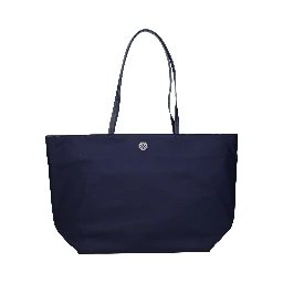 Blue Fabric Shoulder Bag