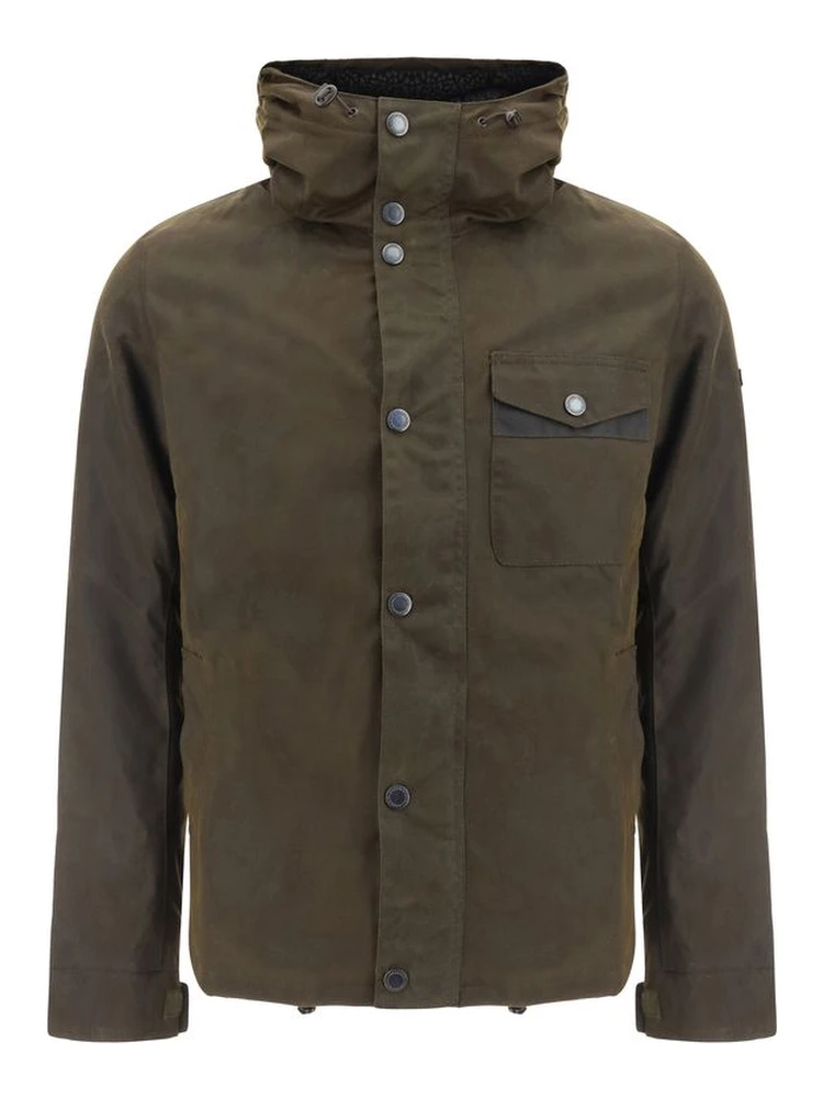 Bicolor Cotton Shell Jacket