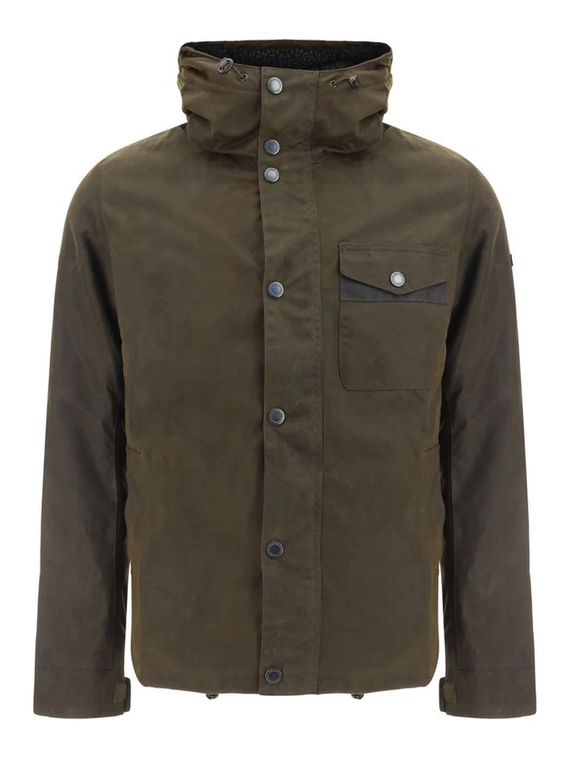 Bicolor Cotton Shell Jacket