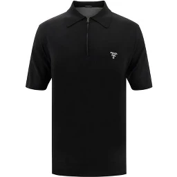 Black Wool Oves Aries Polo Shirt