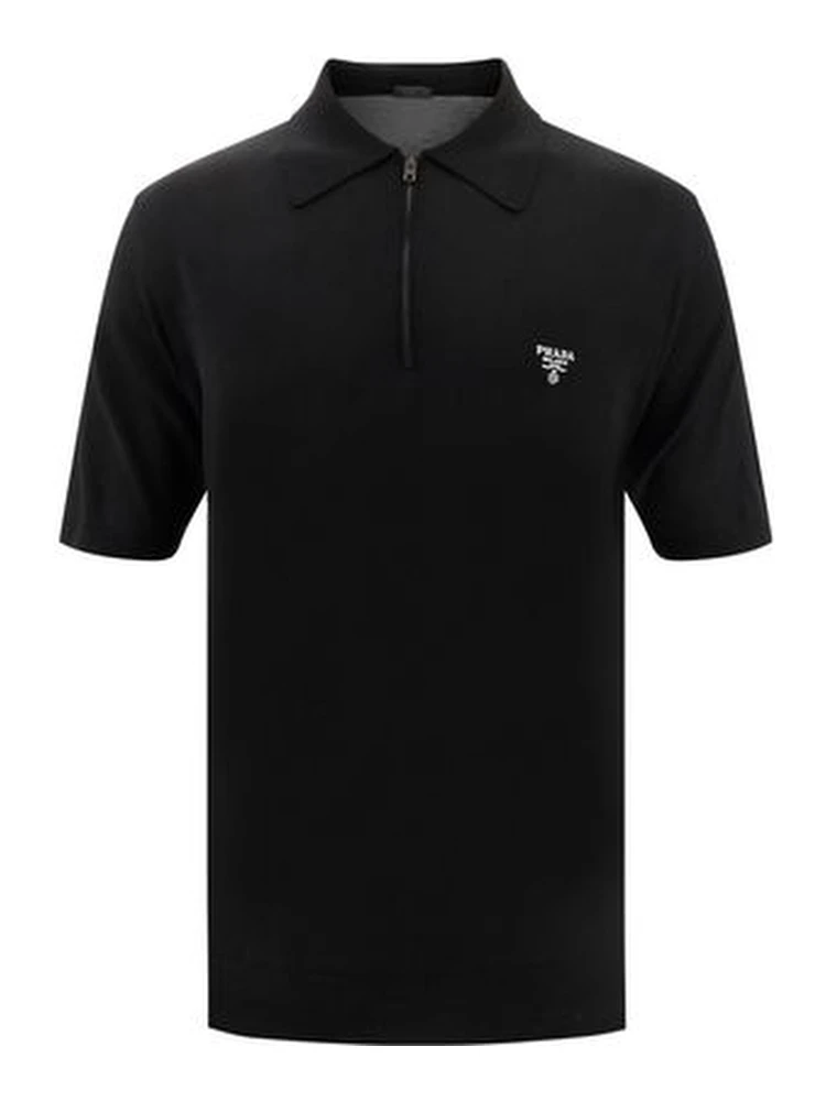 Black Wool Oves Aries Polo Shirt