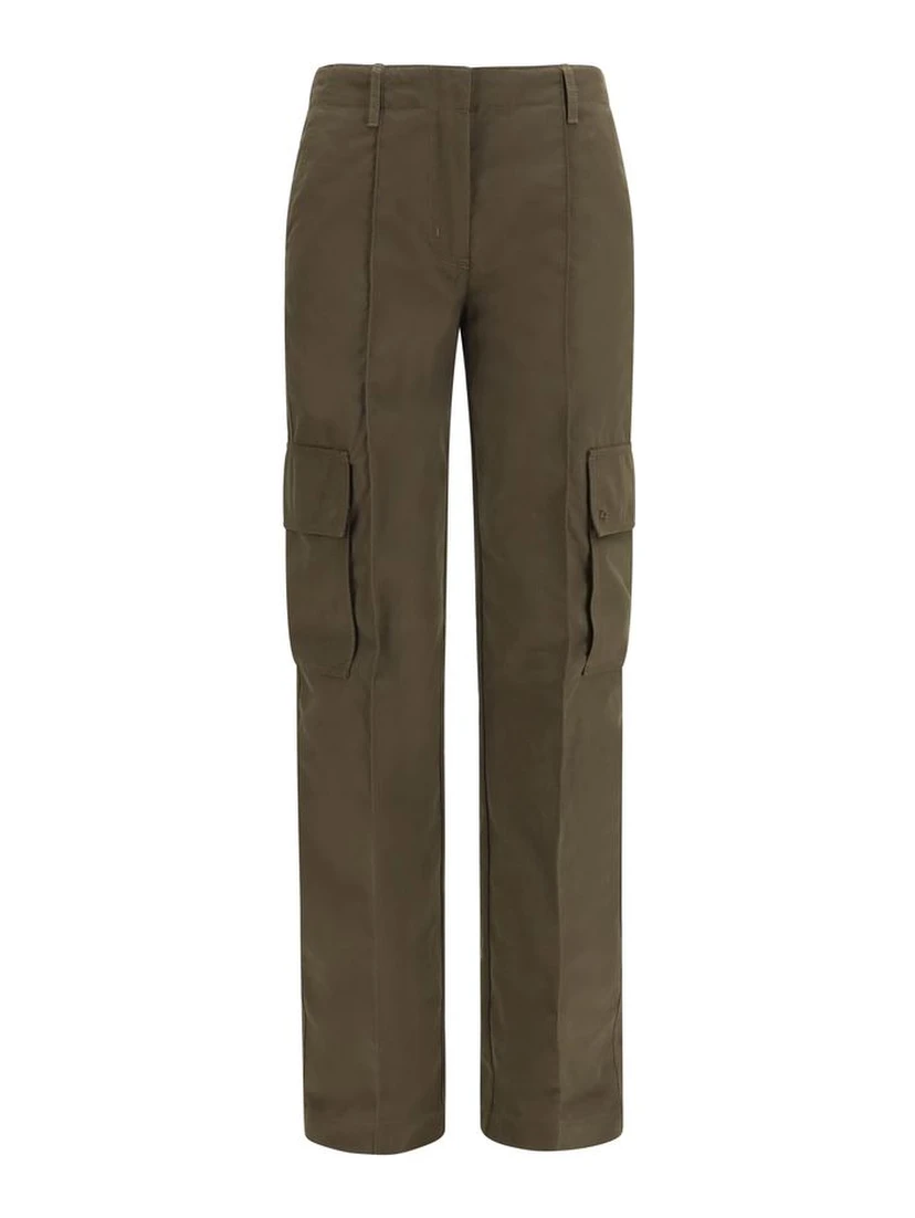 Bicolor Cotton Cargo Pants